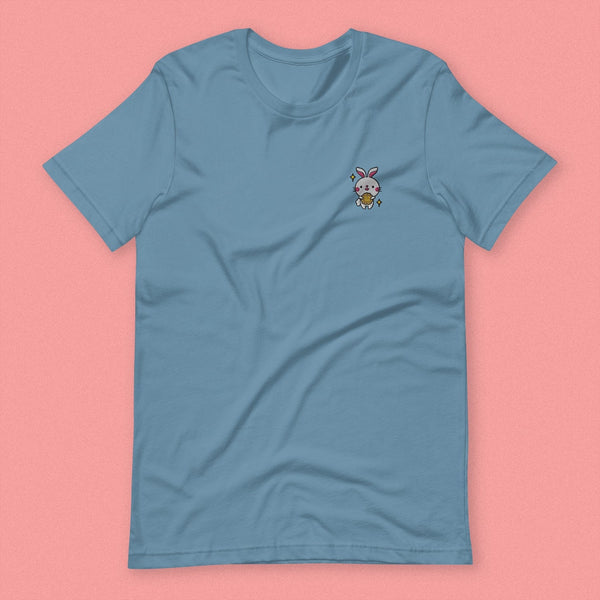 Mooncake Rabbit Embroidered T-Shirt - Ni De Mama Chinese Clothing