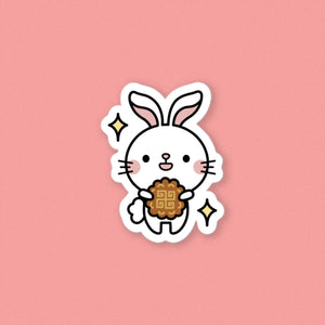 Mooncake Rabbit Vinyl Sticker - Ni De Mama Chinese Clothing