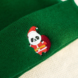 Panda Santa Embroidered Beanie - Ni De Mama Chinese Clothing