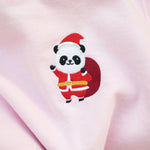 Load image into Gallery viewer, Panda Santa Embroidered Hoodie - Ni De Mama Chinese Clothing
