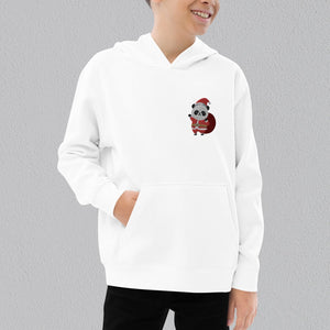 Panda Santa Embroidered Kids Hoodie - Ni De Mama Chinese Clothing