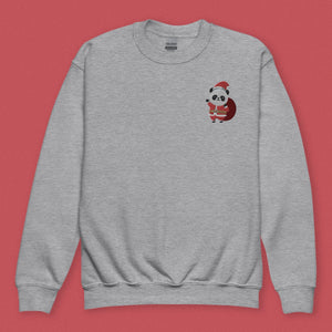 Panda Santa Embroidered Kids Sweatshirt - Ni De Mama Chinese Clothing
