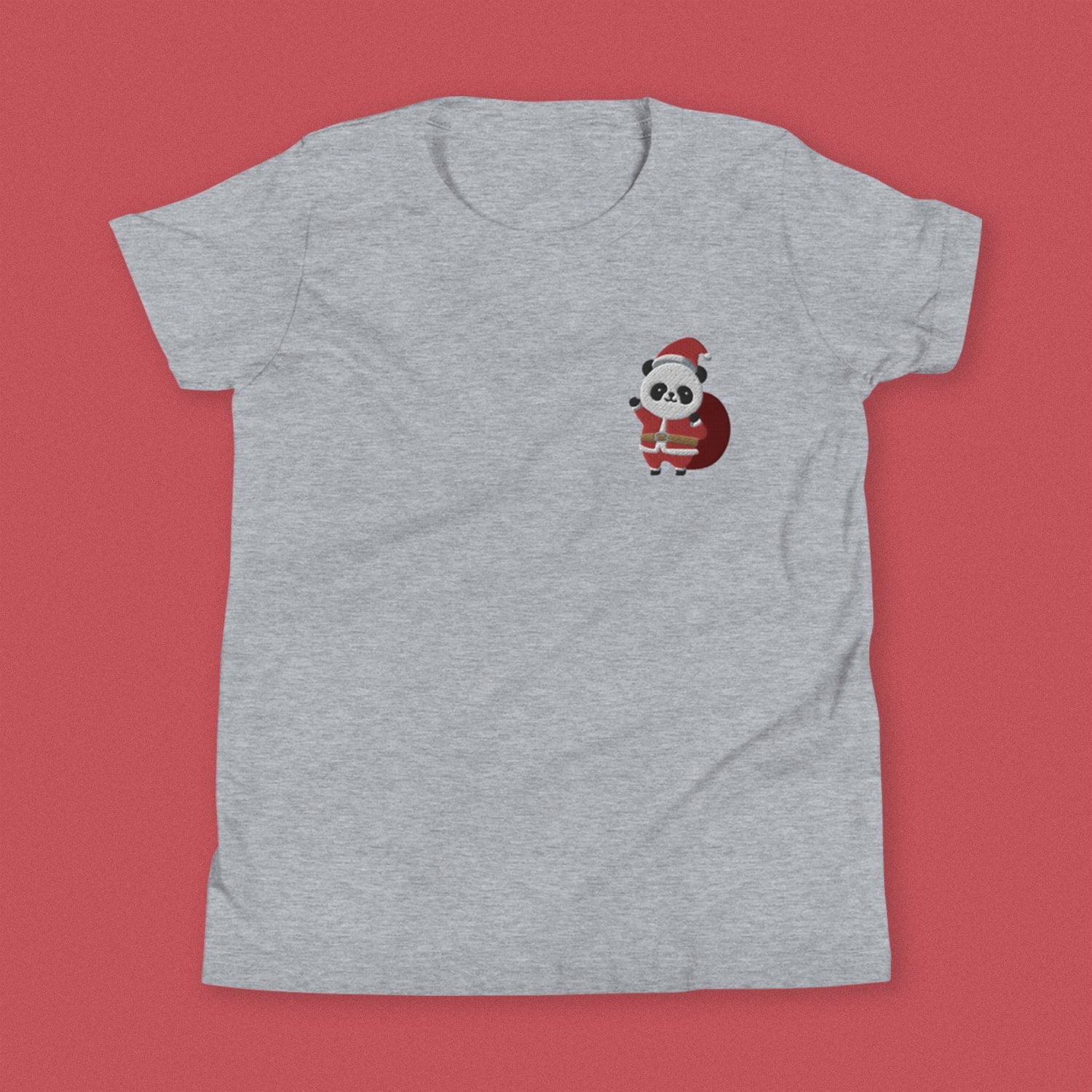 Panda Santa Embroidered Kids T-Shirt - Ni De Mama Chinese Clothing