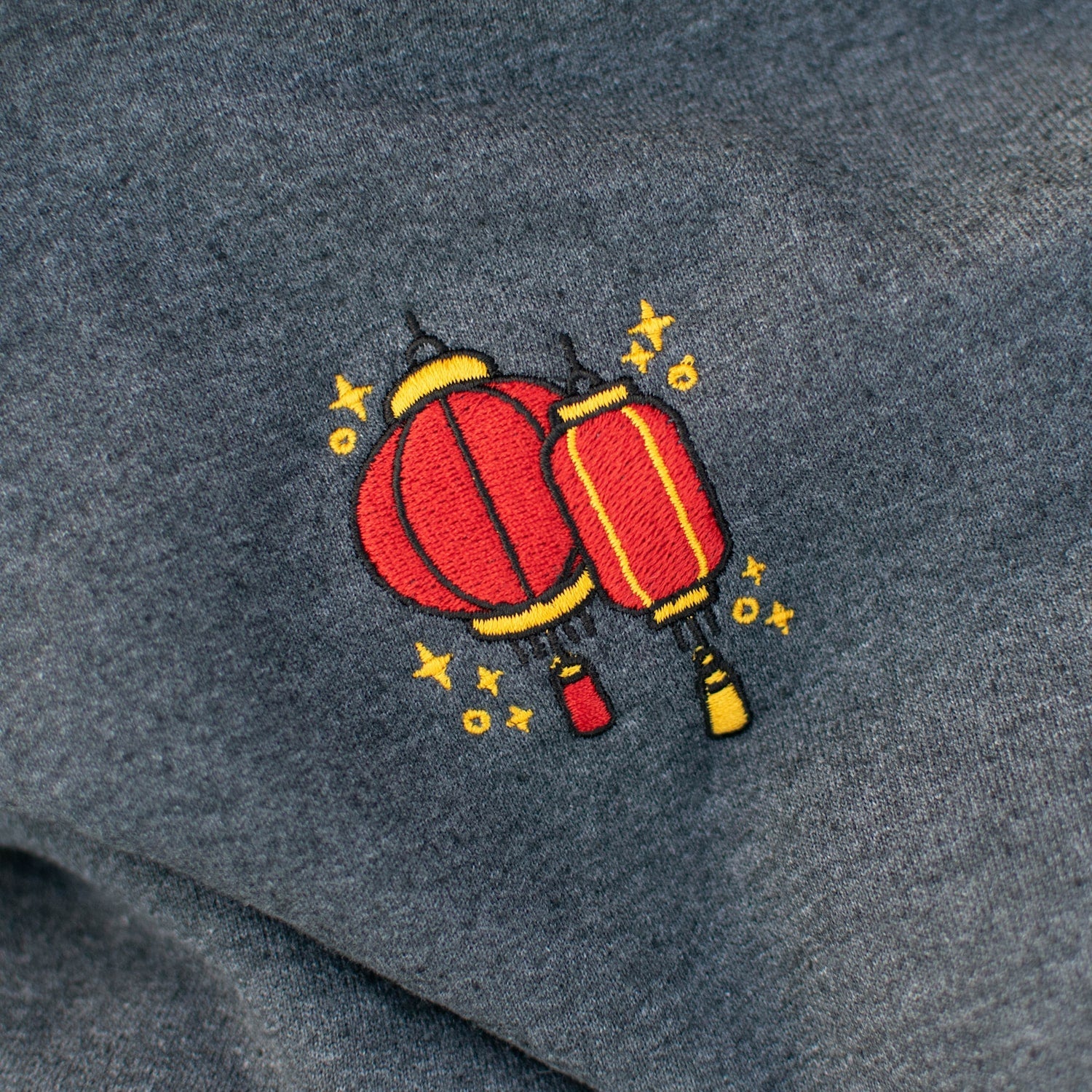 Paper Lantern - Chinese New Year Embroidered Sweatshirt - Ni De Mama Chinese Clothing