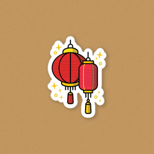 Paper Lantern - Chinese New Year Vinyl Sticker - Ni De Mama Chinese Clothing