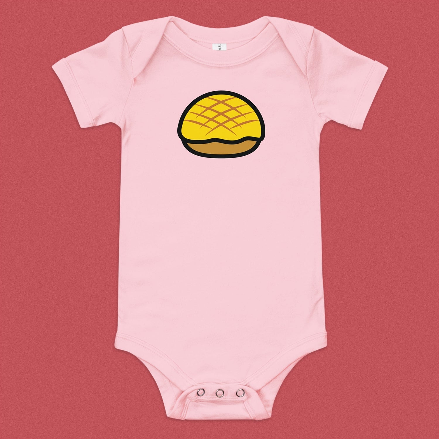 Pineapple Bun Baby Onesie - Ni De Mama Chinese - Inspired Clothing | Pink , 3 - 6m