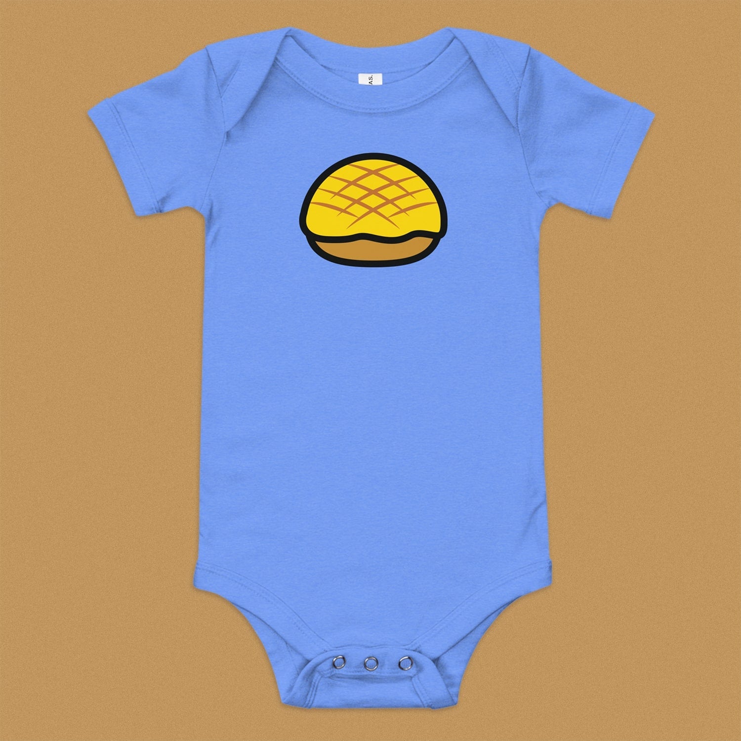 Pineapple Bun Baby Onesie - Ni De Mama Chinese - Inspired Clothing | Heather Blue , 3 - 6m