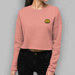 Load image into Gallery viewer, Pineapple Bun Embroidered Crop Sweatshirt - Ni De Mama Chinese Clothing
