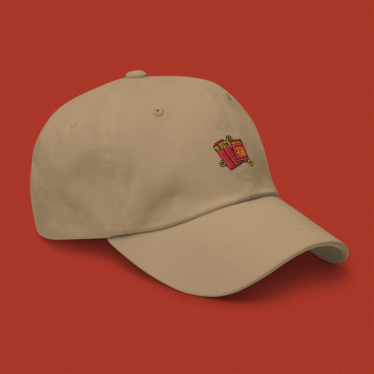 Red Envelope Embroidered Cap - Ni De Mama Chinese Clothing