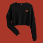 Load image into Gallery viewer, Red Envelope Embroidered Crop Sweatshirt - Ni De Mama Chinese Clothing
