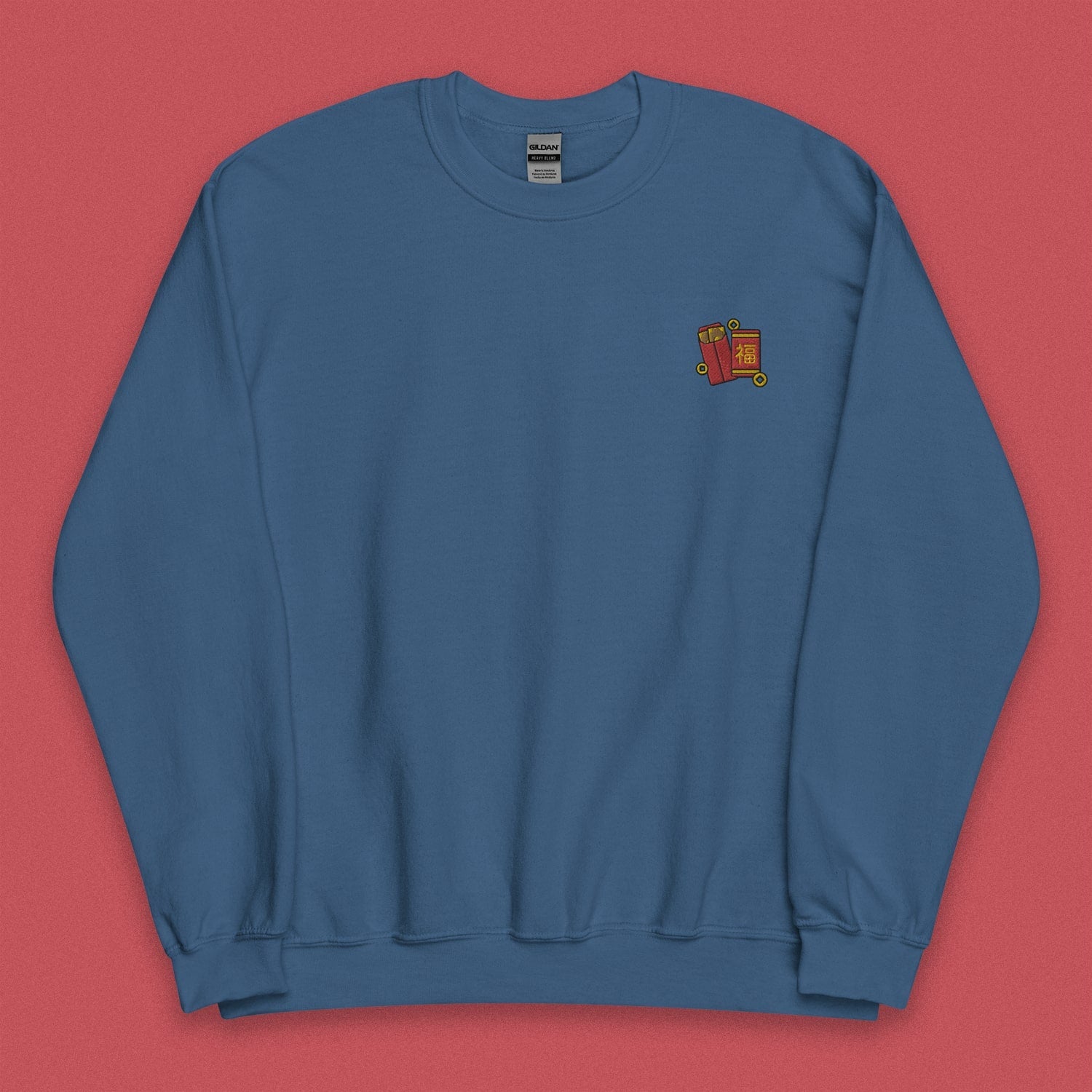 Red Envelope Embroidered Sweatshirt - Ni De Mama Chinese Clothing
