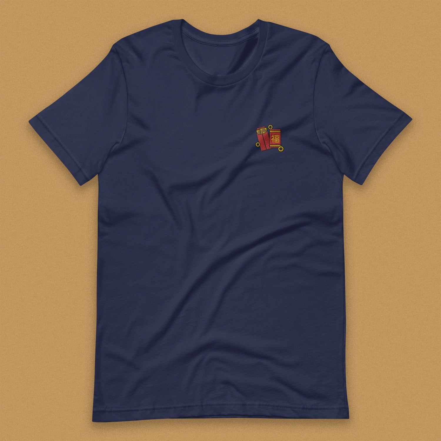 Red Envelope Embroidered T-Shirt - Ni De Mama Chinese Clothing