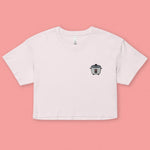 Load image into Gallery viewer, Rice Cooker Embroidered Crop T-Shirt - Ni De Mama Chinese Clothing
