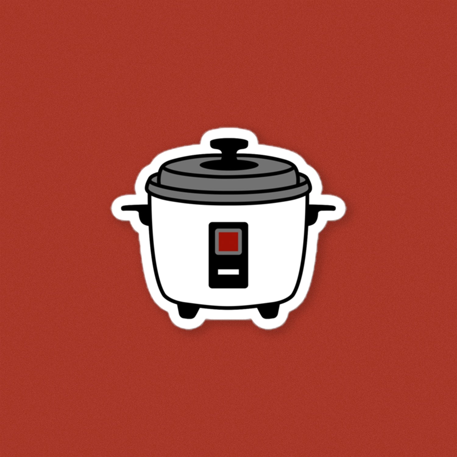 What's Cooking, Retro Rice Cooker Cute Vinyl Sticker 