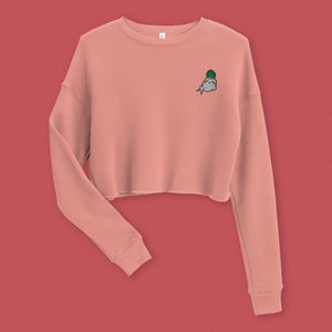 Seductive Daikon Radish Embroidered Crop Sweatshirt - Ni De Mama Chinese Clothing