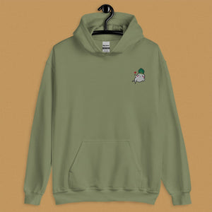 Seductive Daikon Radish Embroidered Hoodie - Limited Valentine's Edition - Ni De Mama Chinese - Inspired Clothing | Olive Green , S