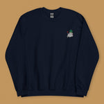 Load image into Gallery viewer, Seductive Daikon Radish Embroidered Sweatshirt - Limited Valentine&#39;s Version - Ni De Mama Chinese - Inspired Clothing | Navy Blue , S
