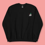 Load image into Gallery viewer, Seductive Daikon Radish Embroidered Sweatshirt - Limited Valentine&#39;s Version - Ni De Mama Chinese - Inspired Clothing | Black , S
