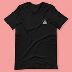 Load image into Gallery viewer, Seductive Daikon Radish Embroidered T-Shirt - Limited Valentine&#39;s Edition - Ni De Mama Chinese - Inspired Clothing | Black , XS
