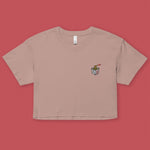 Load image into Gallery viewer, Takeout Box Embroidered Crop T-Shirt - Ni De Mama Chinese Clothing
