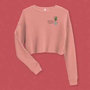 "The Green Onion That Sprouts" Crop Sweatshirt - Ni De Mama Chinese Clothing