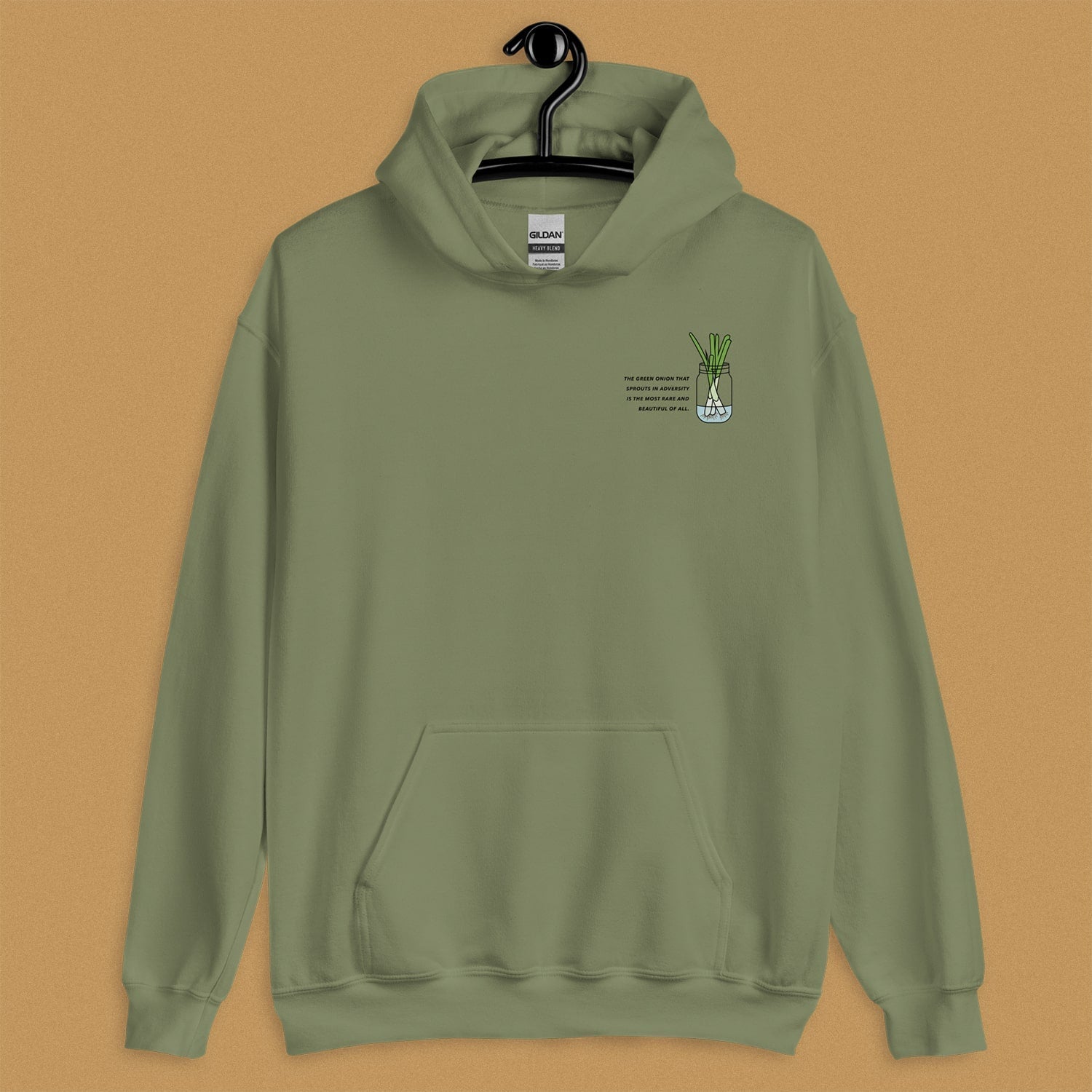 "The Green Onion That Sprouts" Hoodie - Ni De Mama Chinese Clothing
