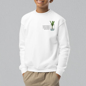 "The Green Onion That Sprouts" Kids Sweatshirt - Ni De Mama Chinese Clothing