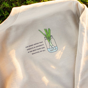 "The Green Onion That Sprouts" Sweatshirt - Ni De Mama Chinese Clothing