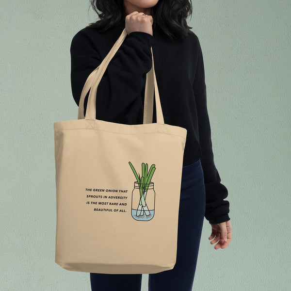 "The Green Onion That Sprouts" Tote Bag - Ni De Mama Chinese Clothing