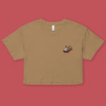 Load image into Gallery viewer, Xiao Long Bao Embroidered Crop T-Shirt - Ni De Mama Chinese Clothing
