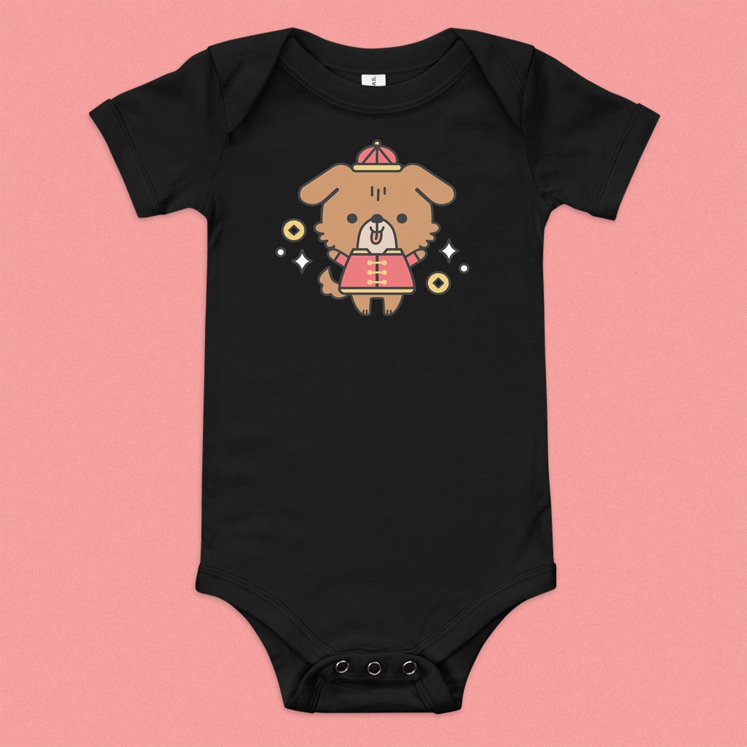 Year of the Dog Baby Onesie - Ni De Mama Chinese - Inspired Clothing | Black , 3 - 6m