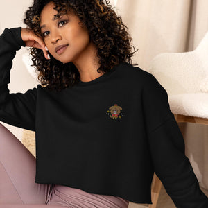 Year of the Dog Embroidered Crop Sweatshirt - Ni De Mama Chinese Clothing