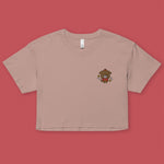 Load image into Gallery viewer, Year of the Dog Embroidered Crop T-Shirt - Ni De Mama Chinese Clothing
