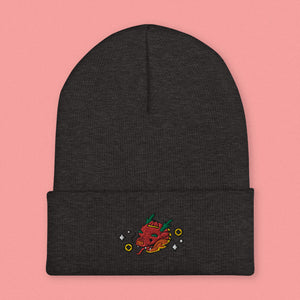 Year of the Dragon Embroidered Beanie - Ni De Mama Chinese Clothing