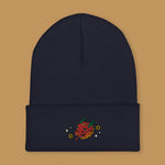 Load image into Gallery viewer, Year of the Dragon Embroidered Beanie - Ni De Mama Chinese - Inspired Clothing | Navy Blue ,
