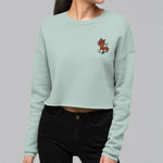 Load image into Gallery viewer, Year of the Dragon Embroidered Crop Sweatshirt - Ni De Mama Chinese Clothing
