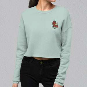Year of the Dragon Embroidered Crop Sweatshirt - Ni De Mama Chinese Clothing
