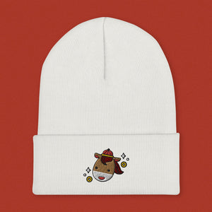 Year of the Horse Embroidered Beanie - Ni De Mama Chinese Clothing