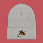 Load image into Gallery viewer, Year of the Horse Embroidered Beanie - Ni De Mama Chinese - Inspired Clothing | Heather Grey ,
