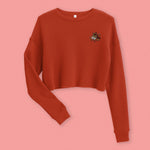 Load image into Gallery viewer, Year of the Horse Embroidered Crop Sweatshirt - Ni De Mama Chinese Clothing
