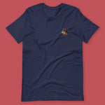 Load image into Gallery viewer, Year of the Horse Embroidered T-Shirt - Ni De Mama Chinese - Inspired Clothing | Navy Blue , XS
