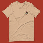 Load image into Gallery viewer, Year of the Horse Embroidered T-Shirt - Ni De Mama Chinese - Inspired Clothing | Tan , XS
