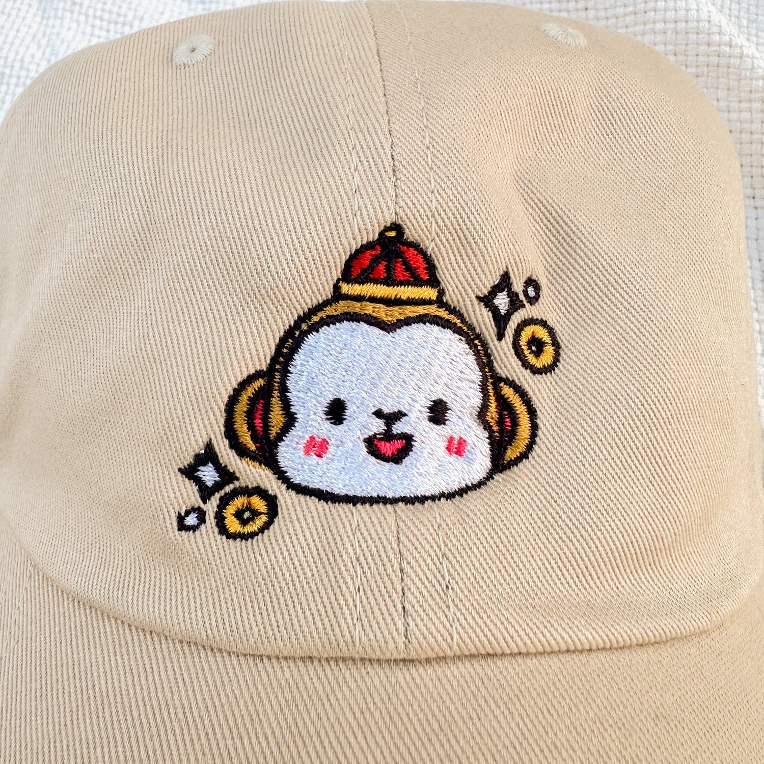 Year of the Monkey Embroidered Cap - Ni De Mama Chinese Clothing