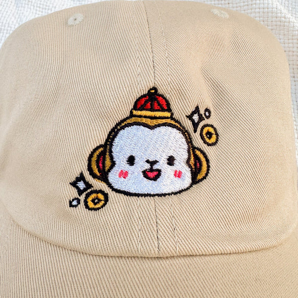 Year of the Monkey Embroidered Cap - Ni De Mama Chinese - Inspired Clothing | Black ,