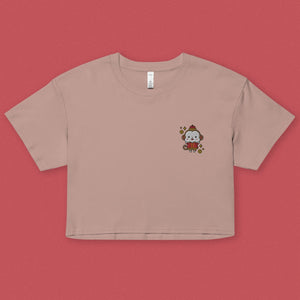 Year of the Monkey Embroidered Crop T-Shirt - Ni De Mama Chinese Clothing