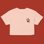 Load image into Gallery viewer, Year of the Monkey Embroidered Crop T-Shirt - Ni De Mama Chinese Clothing
