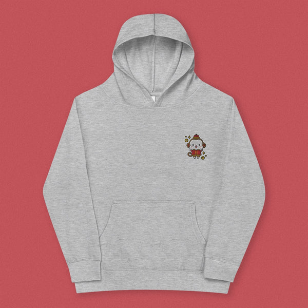 Year of the Monkey Embroidered Kids Hoodie - Ni De Mama Chinese Clothing