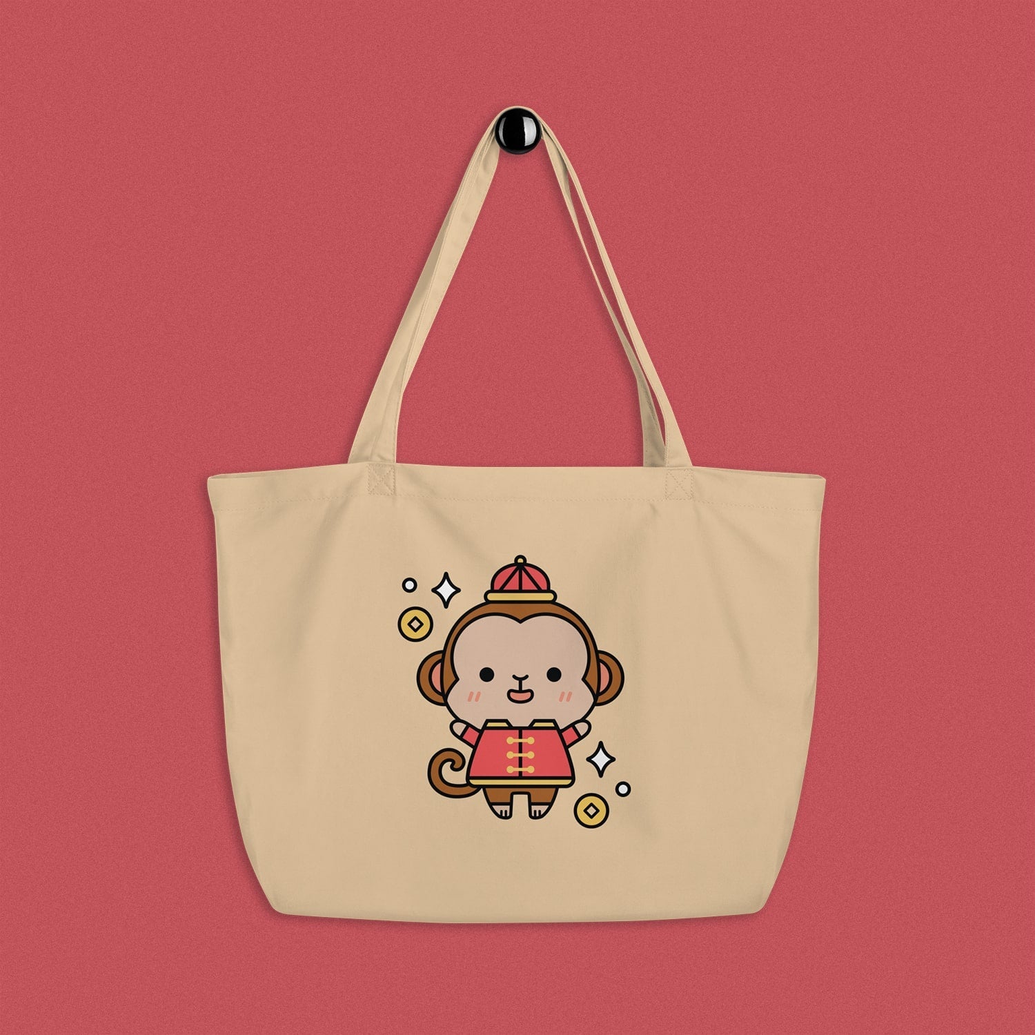 Year of the Monkey Large Tote - Ni De Mama Chinese Clothing