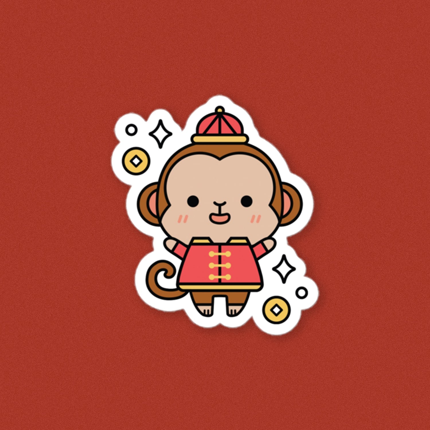 Year of the Monkey Vinyl Sticker - Ni De Mama Chinese Clothing