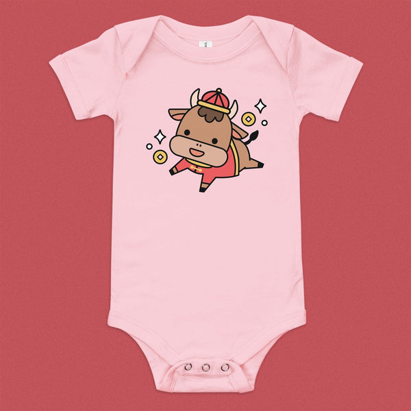 Year of the Ox Baby Onesie - Ni De Mama Chinese - Inspired Clothing | Pink , 3 - 6m